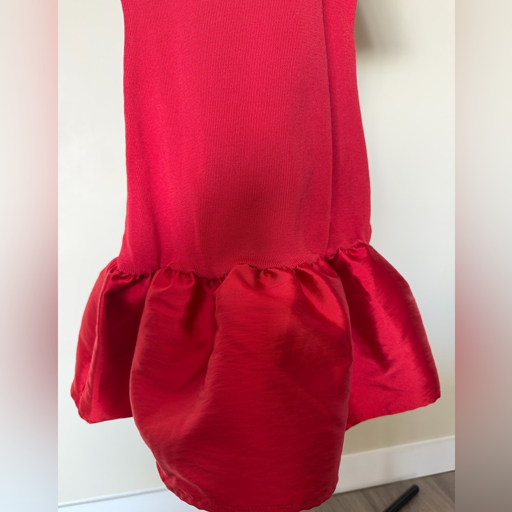 H&M Red Mini Dress with Ruffle Hem - Picture 3 of 4